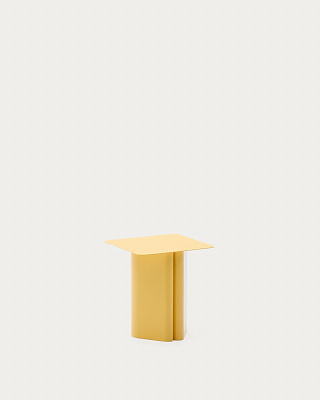 Журнальный столик La forma Arvin из желтого железа 42 см 261815