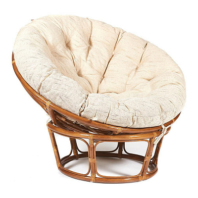 Кресло PAPASAN / ПАПАСАН 23/01 W с подушкой орех ткань старт