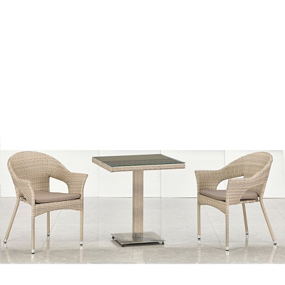 Комплект мебели из ротанга Afina Garden T605SWT/Y79C-W85 Latte 2Pcs Бежевый