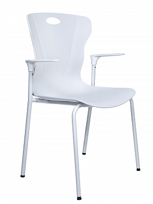 Стул офисный NORDEN Сэвэн вайт / Seven white с подлокотниками белый 388 white